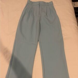 A&F Sloane Tailored Wide Leg Pant Pastel Blue